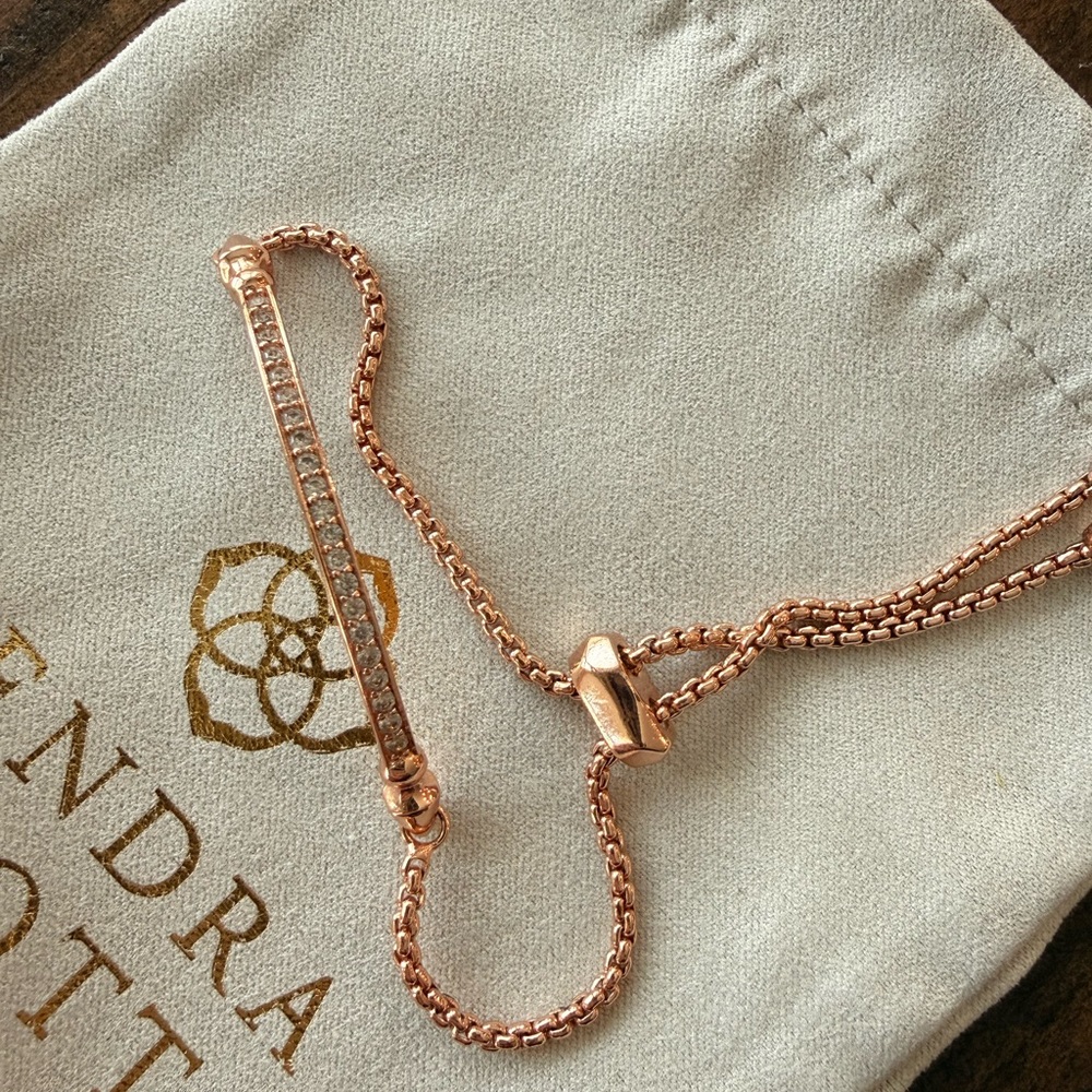 Kendra Scott Rose Gold Adjustable Chain Bracelet